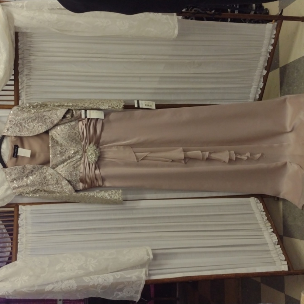 Cachet beige/silver size 12 formal.